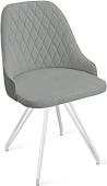 Стул Трия Гранд К4 (белый матовый/велюр Confetti Silver)