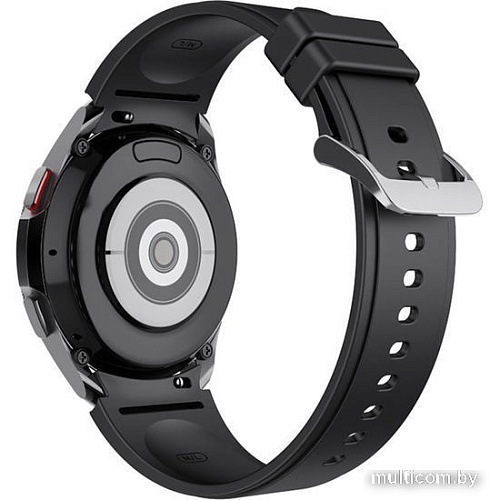 Ремешок Rumi Classic силиконовый для Samsung Galaxy Watch4/5 (20 мм, черный)