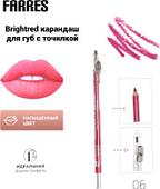 Карандаш для губ Farres с точилкой W207-006 (brightred)