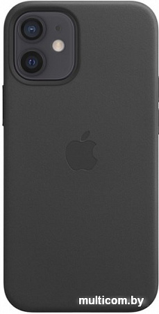 Чехол Apple MagSafe Leather Case для iPhone 12 mini (черный)