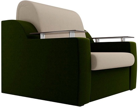 Кресло Лига диванов Сенатор 100689 80 см (бежевый/зеленый)