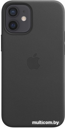 Чехол Apple MagSafe Leather Case для iPhone 12 mini (черный)