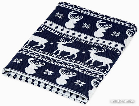 Плед Amarobaby Pure Love. Christmas 75x105 (синий)