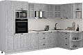 Готовая кухня Интерлиния Мила Деко 1.68x3.2 PR (керамика/керамика/опал светлый)