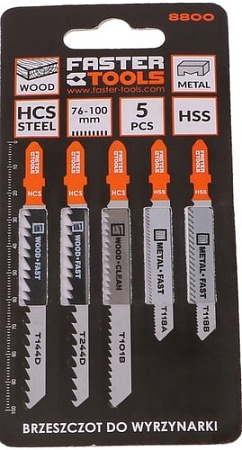 Набор пильных полотен Faster Tools 8800 (5 шт)