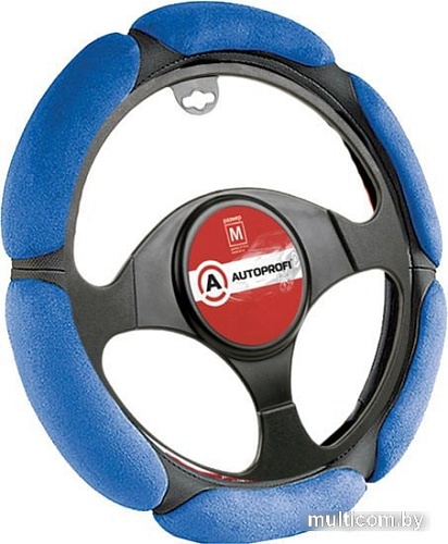 Оплетка на руль Autoprofi SP-5026 BK/BL (M) (черный/синий)