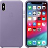 Чехол Apple Leather Case для iPhone XS (лиловый)