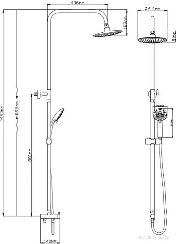 Душевая система Diadonna Д65-35001