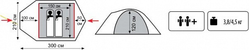Палатка TRAMP Lair 2 v2