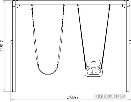 Стационарные качели Красная звезда Р911-15