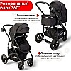 Универсальная коляска Bubago Zoom (3 в 1, черный)