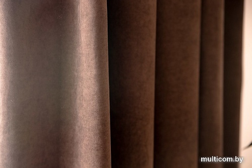 Комплект штор Decoretto Канвас горький шоколад КГШ-K110 4.5x2.7 м (коричневый, 2 шт)