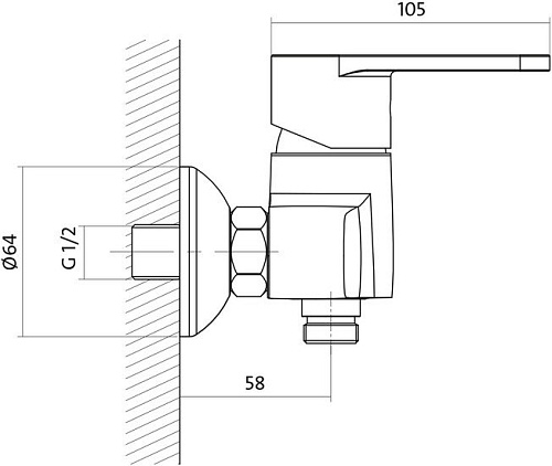 Смеситель Cersanit Cari S951-026