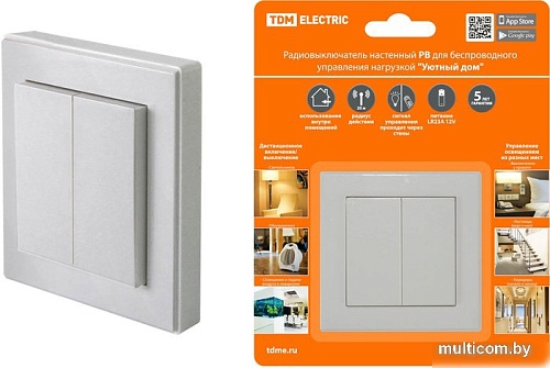 Выключатель TDM Electric РВ2 (2 клавишный) SQ1508-0215