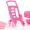Коляска для кукол Полесье Pink Line 3х1 42842