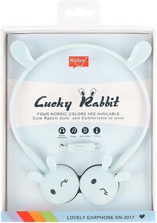 Наушники Darvish Зайчики DV-H-1411-4 (голубой)