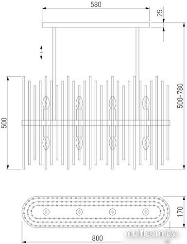 Подвесная люстра Bogate's 485/8