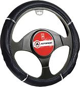 Оплетка на руль Autoprofi GL-1020 BK/BK (M) (черный)