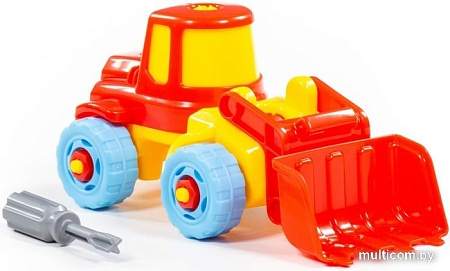 Конструктор Полесье 77103 Погрузчик (красный)