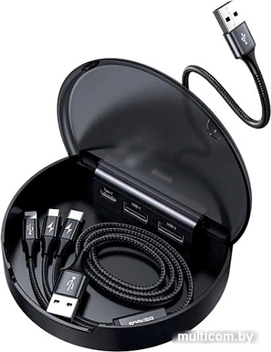 Автомобильное зарядное Baseus CAHUB-FX01