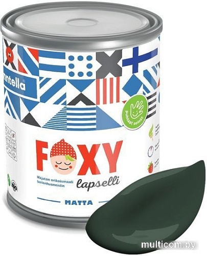 Краска Finntella Foxy Lapselli Matte Nero F-50-1-1-FL271 0.9 л (зеленый)