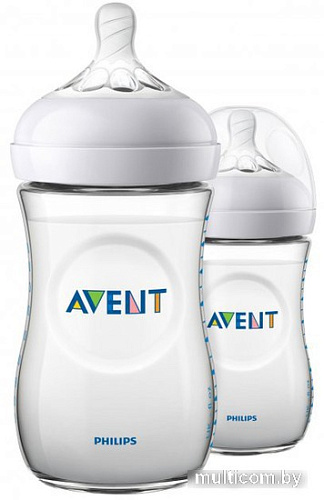 Набор бутылочек для кормления Philips Avent Natural SCF033/27 2 шт (260 мл)