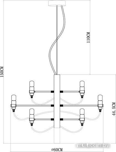 Подвесная люстра Divinare Molto 8030/17 LM-18