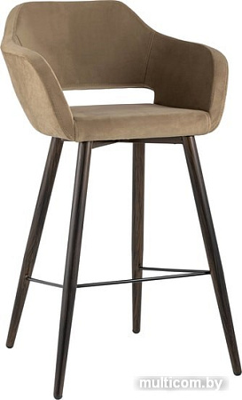 Стул с подлокотниками Stool Group Саймон велюр барный (капучино)