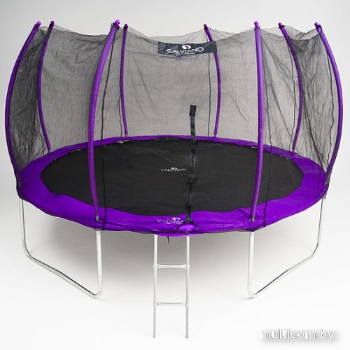 Батут Calviano Outside Master Purple 374 см - 12ft (внешняя сетка, с лестницей)