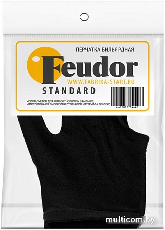 Перчатки для бильярда Feudor Standart 0804st3 (XL, черный)