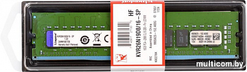 Оперативная память Kingston ValueRAM 16GB DDR4 PC4-21300 KVR26N19D8/16