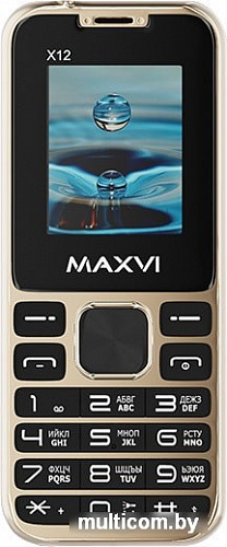 Мобильный телефон Maxvi X12 (золотистый)