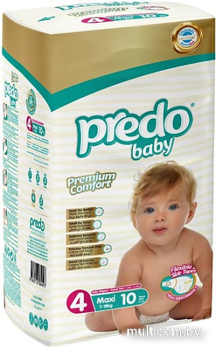Подгузники Predo Baby №4 7-18 кг (10 шт)