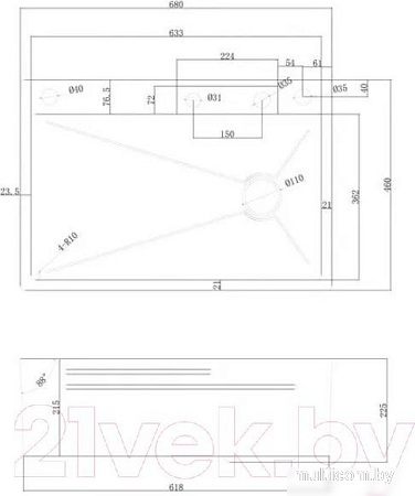 Кухонная мойка Abber Wasser Kreis AF2194B (черный матовый)
