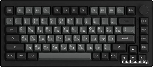 Клавиатура Akko 5075S Black & Sliver (Akko Cream Yellow V3 Pro)