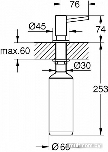 Дозатор Grohe Cosmopolitan 40535GL0 (холодный рассвет)