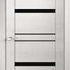 Межкомнатная дверь Velldoris Linea 6 60x200 (дуб белый поперечный, лакобель черный)