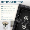 Кухонная мойка Saniteco Vetus (черный)
