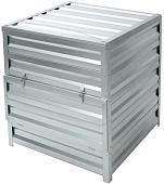 Садовый измельчитель Формула качества Оцинкованный с крышкой 1000x1500x1000 (шоколадно-коричневый)