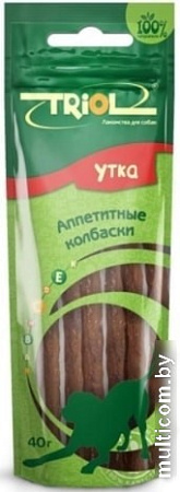 Лакомство для собак Triol Колбаски из утки (40 г)
