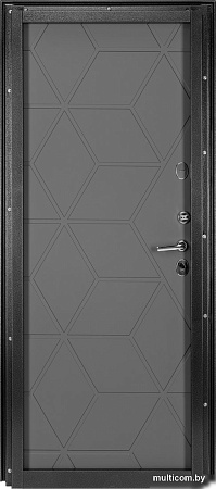 Металлическая дверь Guard Термо MG75 97х205 правая (черное серебро/серый)