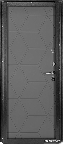 Металлическая дверь Guard Термо MG75 97х205 правая (черное серебро/серый)