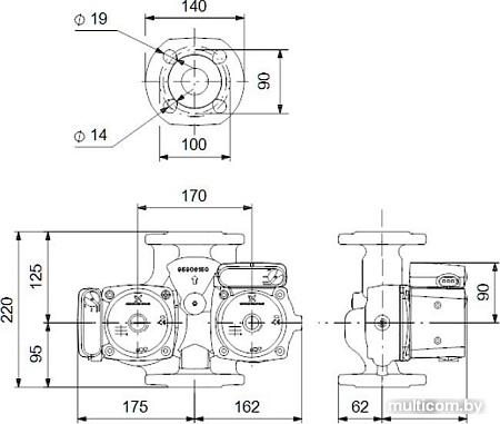Насос Grundfos UPSD 32-100 F 220