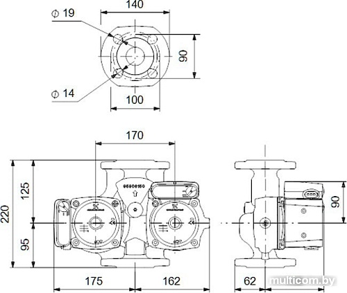 Насос Grundfos UPSD 32-100 F 220