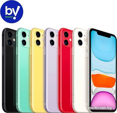 Смартфон Apple iPhone 11 64GB Воcстановленный by Breezy, грейд C (зеленый)