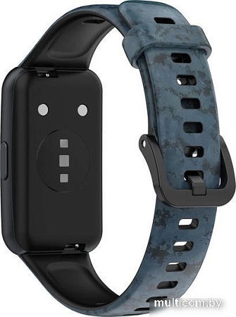 Ремешок Rumi силиконовый для Huawei Band 7 (пиксельный камуфляж)