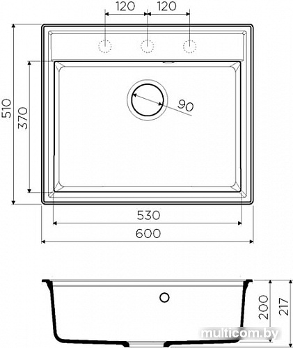 Кухонная мойка Omoikiri Daisen 60 DC