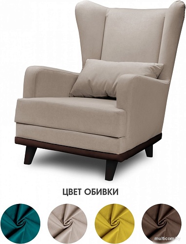 Интерьерное кресло Mio Tesoro Ритм (Velutto 18/шоколад)