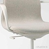 Кресло Ikea Лонгфьелль 093.862.05 (гуннаред бежевый/белый)