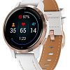 Умные часы Garmin Venu 2S (розовое золото/белый кожаный)